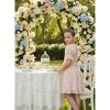 2Bunnies Girls' Vintage Boho Rustic Puff Sleeve Textured Ruffle Tiered Dress - 3 of 4