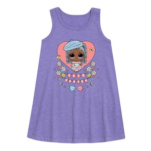 Girls' - LOL Surprise! - Let's Par-Tea Graphic Sleeveless Aline Dress - 1 of 2