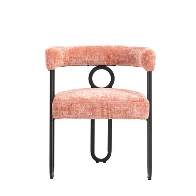 Vynxaria Light Brown PU Accent Chair with Integrated Backrest & Armrests, Ideal for Living Room, Dining Room & Office