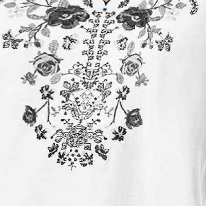 white rose embroidery