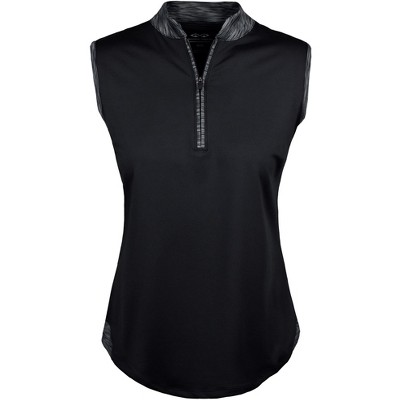 Snake Eyes Golf Ladies 1/4 Zip Sleeveless Mock Polo