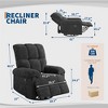 Swivel Rocking Nursery Recliner Chair Rocker Recliner Glider Manual Chenille Upholstered Sofa Chair with High Backrest for Nursery,Living Room - 2 of 4