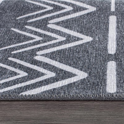 Gray Geometric Flat Woven Synthetic 10' x 14' Area Rug