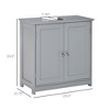 Aghana Digitals MDF Bathroom Storage Cabinet with U-Shaped Cut-Out, Adjustable Shelf, Smooth - 4 of 4