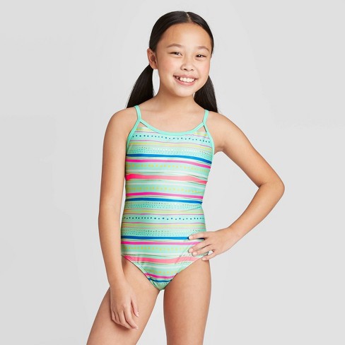 Girls One Piece Swimsuit Cat Jack Turquoise Target