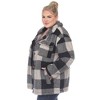 White Mark  Plus Size Plaid Shacket - 2 of 4
