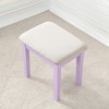 YONWAY Makeup Vanity Table and Stool Set with Adjustable Mirror and Three Storage Drawers for Bedroom,Ideal for Jewelry and Cosmetics Storage - 3 of 4