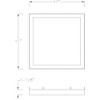 Progress Lighting, Everlume, 1-Light, Flush Mount, Brushed Nickel, Edgelit Square Trim Ring - 2 of 4