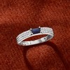 Ross-Simons 0.30 Carat Sapphire and .26 ct. t.w. Diamond Ring in 14kt White Gold Size 8 - 4 of 4