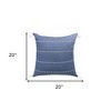 20" X 20"  Linen Striped Zippered Pillow - 3 of 4