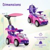 Safstar 3-in-1 Sliding Walker w/ Adjustable Canopy Horn Music & Light for Boys & Girls - 2 of 4