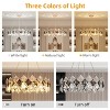 24/32in Crystal Chandelier 3-color Light LED Hanging Pendant Lamp Ceiling Fixture - 4 of 4