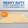 SereneLife Solid Wood Clothes Hangers - 2 of 4