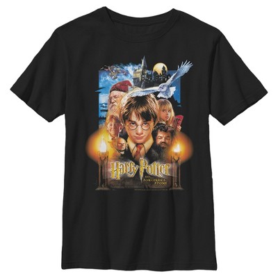 Boy's Husky Harry Potter Sorcerer's Stone Movie Poster - Black - Small ...