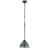 Chloe Lighting Empress Tiffany-Style Dark Bronze 1 Light Mini Pendant 8" Wide - 2 of 4
