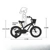 Infurnic Bicycles, Cruiser Bikes with Training Wheels, Girls Bike with Height-adjustable Saddle and Handlebar, Yellow, 20.87"*33.46"*43.31" - 2 of 4