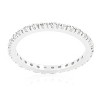 Slickblue Simple Women’s Eternity Band, Rhodium-Plated, Pave-Set Round Cubic Zirconia, Clear, Size 5-10 - image 2 of 4