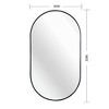 Lyngins 20x33 Inch Oval Wall Mirror – 4mm HD Glass Bathroom Mirror, Brushed Aluminum Bathroom Decor, Shatterproof Mirrors for Bathroom Sink - 4 of 4