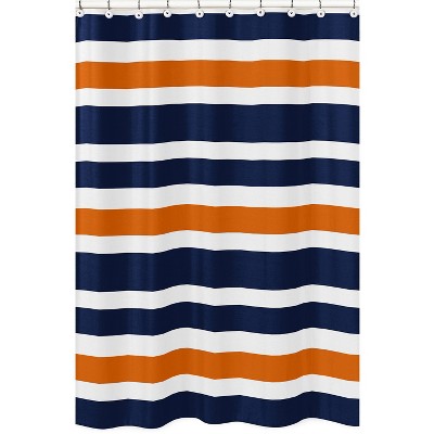 Striped Shower Curtain Navy - Sweet Jojo Designs