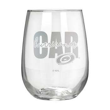NHL Carolina Hurricanes The Vino Stemless 17oz Wine Glass - Clear