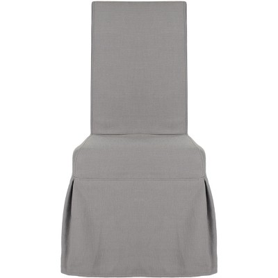 Adrianna Arctic Grey Slipcover Parsons Chair Set of 2