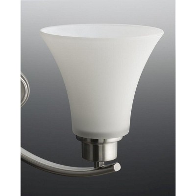 Antique Bronze 9.5" Bath Vanity Light with Etched Glass