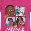 Girls' - Moana - Simea Hei Hei Pua and Maui Grid Fitted Short Sleeve Graphic T-Shirt - 2 of 4