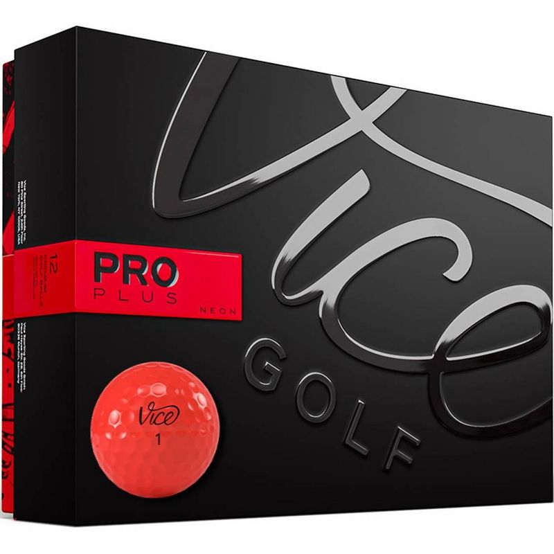 Vice Pro Plus Golf Balls - Neon Red, 1 of 6