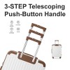 Brown 3-Piece Premium ABS Luggage Set-20", 24", and 28" Suitcases with Silent Spinner Wheels, and TSA-Approved Lock-Durable - 2 of 4