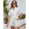Women's 2 Piece Outfit Sets Summer Beach Casual Printed Shirts and Shorts Lounge Sets Casual Tracksuit Set - 2 of 4