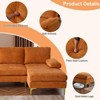 Karl Home |110 in. W Pillow Top Arm 3-Piece U-shaped Chenille Sectionals in Beige - 3 of 4
