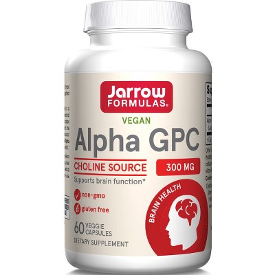 Jarrow Formulas, Inc. Vegan Alpha Gpc 300 mg 60 Veg Capsules.