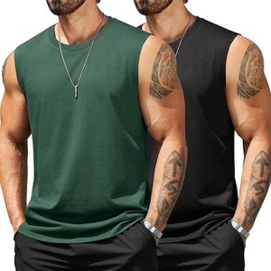 COOFANDY Men's Tank Top Cotton Workout Sleeveless Muscle T Shirts Casual Summer Tank Shirts - 1 of 4