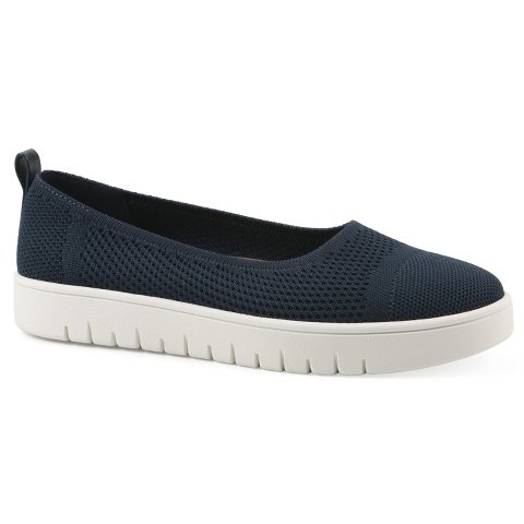 Обувь White Mountain Women's Naveen FOM Recovery Slip-on Flat, Navy Fabric, 8
