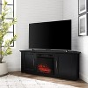 HomeStock 11 in. Freestanding Wood Smart Electric Fireplace TV Stand in Black for transitional entertainment furniture - 2 of 4
