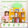 9-Cube Book Shelf and Toy Storage Organizer, Pineapple Shaped Kids Bookcases for Nursery, Playroom, Bedroom - 2 of 4