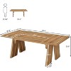 Tribesigns 6ft Conference Table with Solid Wood Legs for Office Meeting Room - 3 of 4