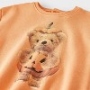 Baby Teddy Bear Halloween Pumpkin Long Sleeve Romper - Orange - 3 of 4