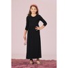 24seven Comfort Apparel Girls Three Quarter Sleeve Pleated Maxi Dress - 4 of 4