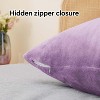 LISM 20x26 Inches Flannel Pillowcases with Zipper,Cozy Fuzzy Velvet Standard Pillow Shams Set of 2 - 4 of 4