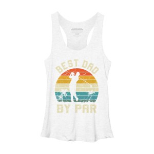 Women's Design By Humans Best Dad By Par Tropical Golf By Racerback Tank Top - 1 of 2