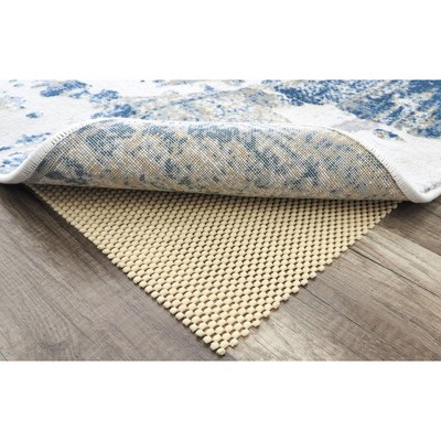 Sapphire Blue Synthetic 24" Round Stain-Resistant Rug