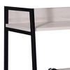 TOAOTBNBO 3 Tier Leaning-Ladder Storage Organizer, Tall Standing Bookshelves with Metal Legs Upright Open Book Shelf for Office, Black - 4 of 4
