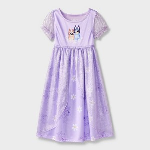 Toddler Girls' Bluey NightGown - Purple - 1 of 4