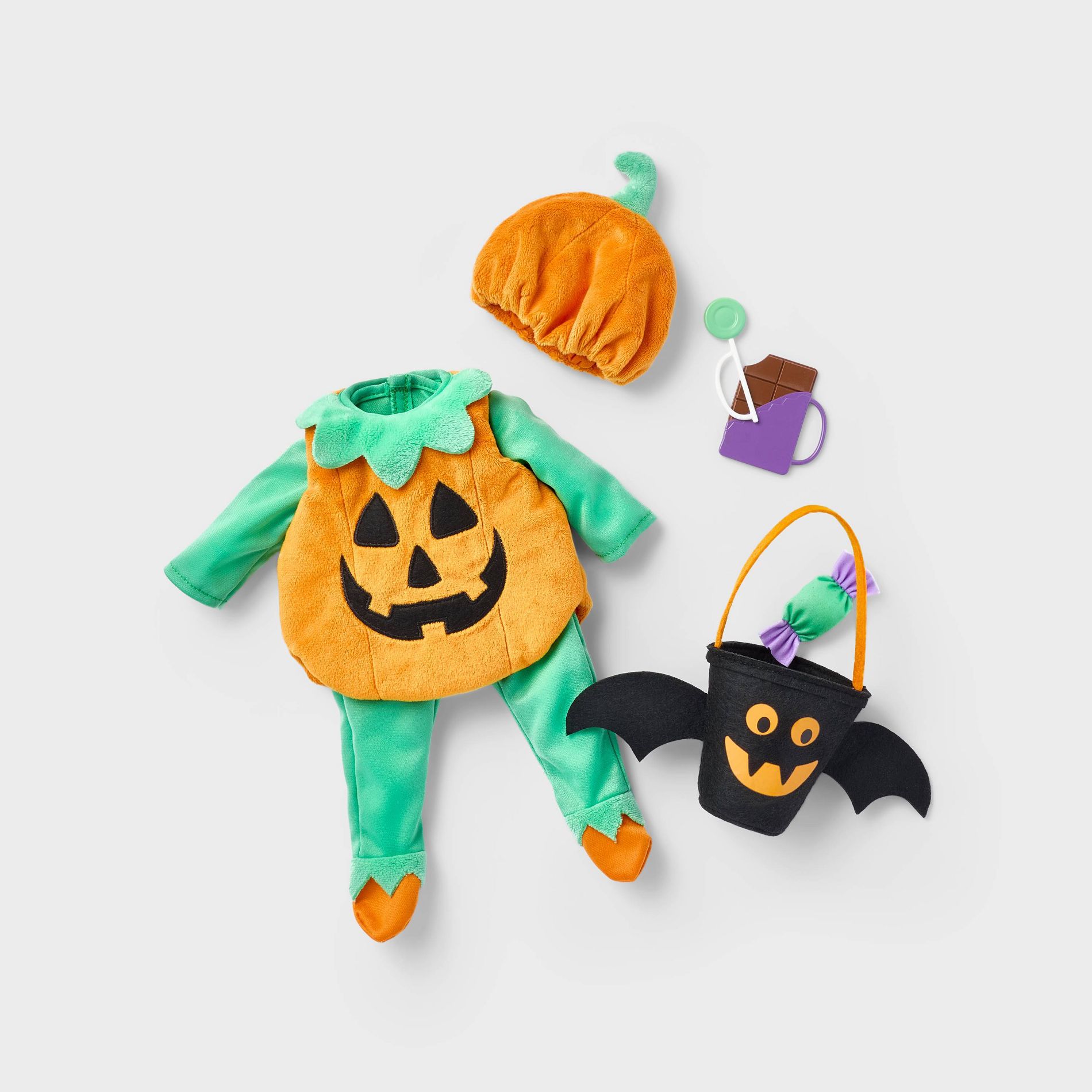14" Baby Doll Pumpkin Outfit - Gigglescape™