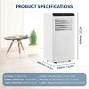 Garvee 8000 BTU Portable Air Conditioner 3-in-1 AC with Dehumidifier Fan Remote Control LED Display for Rooms up to 350 Sq Ft - 3 of 4