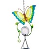 Alpine Corporation LED Solar Blue Butterfly Wind Chime Novelty Sculpture Light White: Garden Decor, No Assembly Required, Indoor/Outdoor Use - 2 of 4
