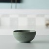 Gulches Decorative Bowls: Handcrafted Aqua Rustic Ceramic Soup Bowl - 4 of 4