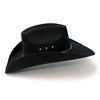Western Express Black Felt Finish Western Wide Cattleman Hat - 4 of 4