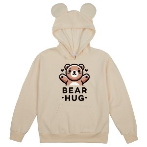Bear Hug Youth Girl's Tofu Long Sleeve Cosplay Hoodie With 3D Ears - 1 of 2